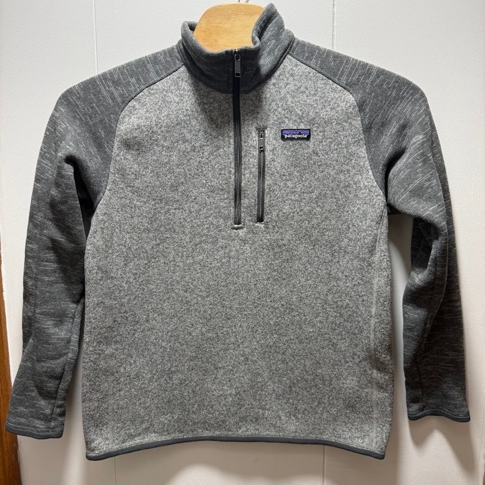 Patagonia Mens Better Sweater 1/4 Zip Fleece Pullover Grey Heather Large